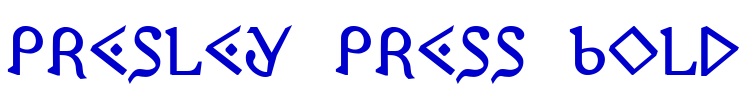 Presley Press Bold フォント